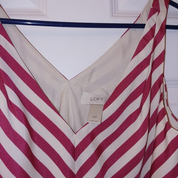 Loft stripe vneck dress - Picture 2 of 4